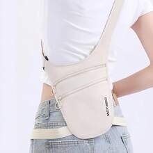Adjustable Anti-Theft Travel Waist Bag With Zipper Closure And Gold-Tone Hardware - Multi-Compartment Waist Bag With Belt Loop System And Shoulder Strap, Suitable Hiking And Running - Unisex Design (Waist Size 23.62- 47.24inch ) - Storing Passport, Cash, Phone, Credit Cards - Solid Black Outdoor Crossbody Bag - Black - View 8