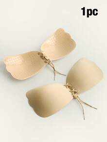 Strapless Adjustable Pull-Cord Adhesive Nipple Cover Boob Pads Invisible Bra Pasties, Backless Bridal Bra Sticker, Push-Up Support - Apricot - View 12