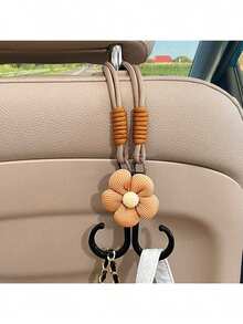 1pc Car Seat Back Hanger Hooks, Dual-Head Hooks For Handbags And Bags, Car Interior Accessory, Convenient Headrest Hanger, Car Decor Attachment - A - View 12