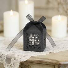 Hộp kẹo hình thánh giá rỗng màu đen, quà tặng nghi lễ tôn giáo trong lễ rước lễ. - Xem 5