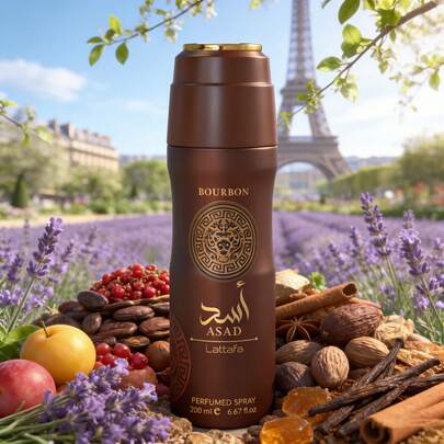  LATTAFA - ASAD BOURBON PARFUMED DEODORANT 200ML UNISEX Olfactory Family: Oriental, Woody, Gourmand, Warm