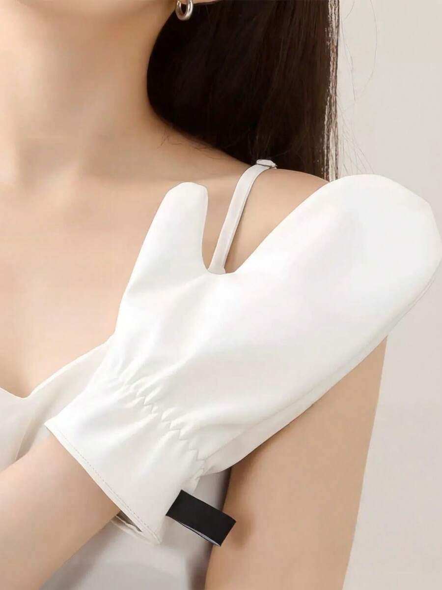 柔软润肤乳涂抹手套和去角质磨砂巾套装,轻松涂抹护肤霜、精华液、精油,沐浴手套可用于背部和足部去角质 - A - 查看 1