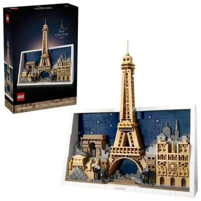  LEGO Architecture Serie 21064 Paris - Die Stadt der Liebe Bauklötze Spielzeug für Jungen und Mädchen, Geschenk
