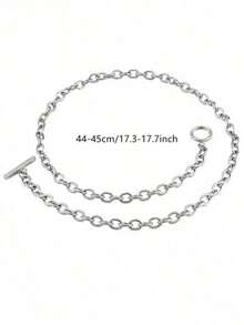 不锈钢防水防褪色时尚简约O型环链项链，适合女性日常佩戴 - OT O 鏈 - 查看 5