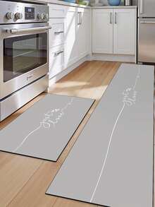[HÀNG HOT!!!] 1 tấm thảm nhà bếp bằng cao su mềm, thấm hút tốt, dày 3.5mm, kích thước lớn hoặc nhỏ, kiểu dáng hiện đại tối giản, nền màu xám nhạt với đường cong và họa tiết hoa trang trí, có thể tự cắt cho vừa với kích thước nhà bếp, chất liệu bề mặt vải, lớp giữa là mút xốp, lớp dưới là cao su, thích hợp cho nhà bếp, phòng khách, phòng ngủ, phòng trẻ em, làm tấm lót chuột, phòng tắm, lối vào, ngoài trời, ban công, hành lang và các không gian khác trong nhà. - Nhiều màu - Xem 1
