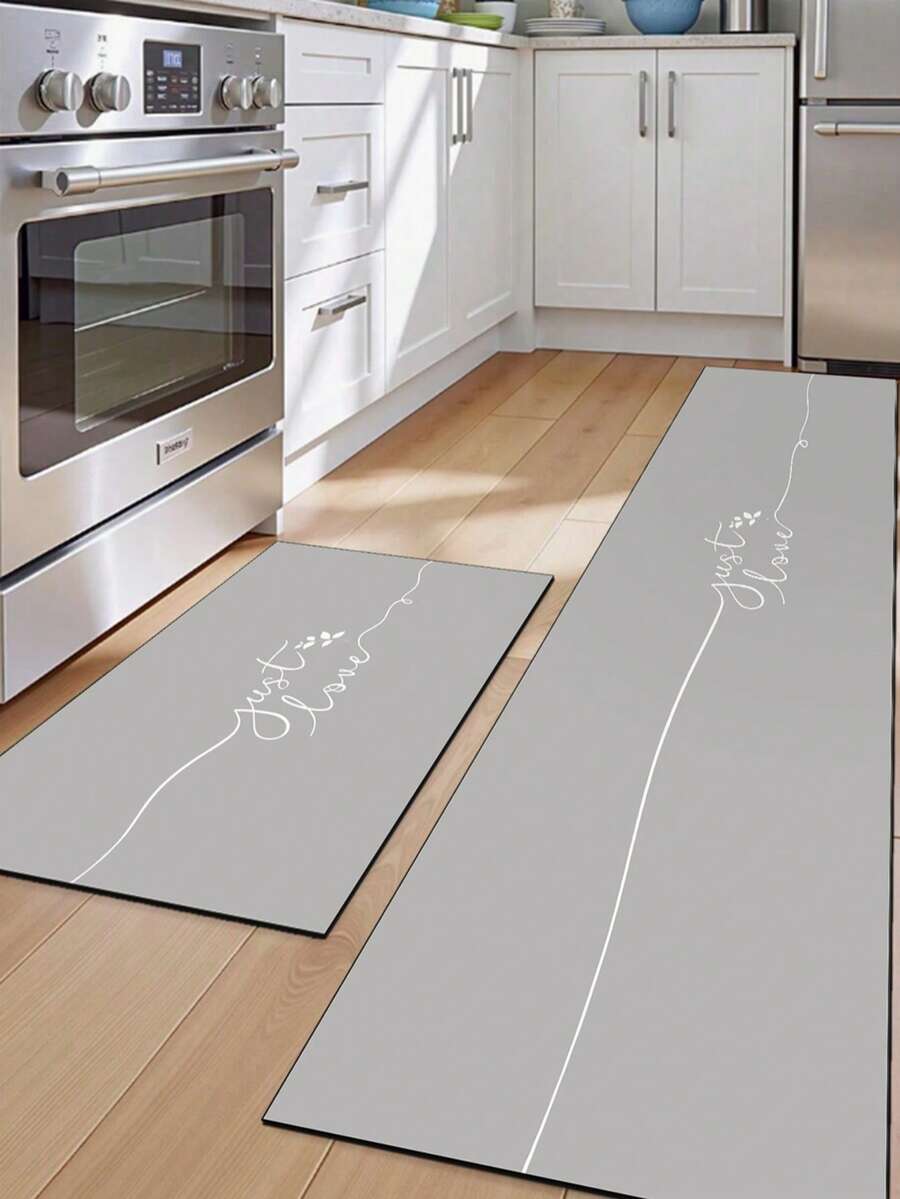 [HÀNG HOT!!!] 1 tấm thảm nhà bếp bằng cao su mềm, thấm hút tốt, dày 3.5mm, kích thước lớn hoặc nhỏ, kiểu dáng hiện đại tối giản, nền màu xám nhạt với đường cong và họa tiết hoa trang trí, có thể tự cắt cho vừa với kích thước nhà bếp, chất liệu bề mặt vải, lớp giữa là mút xốp, lớp dưới là cao su, thích hợp cho nhà bếp, phòng khách, phòng ngủ, phòng trẻ em, làm tấm lót chuột, phòng tắm, lối vào, ngoài trời, ban công, hành lang và các không gian khác trong nhà. - Nhiều màu - Xem 1