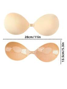1/2/10pcs Invisible Strapless Bra, Front Closure | Reusable Silicone Nipple Covers, Suitable For Backless Dresses | Adhesive Nipple Pasties, Suitable For Party And Evening Gowns - Multicolor - View 16