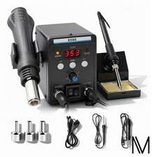 Estación De Soldadura Unicorn 2 En 1 Lcd, Pistola Y Cautín 7 Color Negro - Tipo de Enchufe A USA (110-127V) - Ver 1