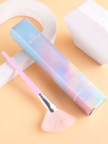 RonShadow 镰刀形扇形化妆刷，柔软粉状腮红高光修容刷，便携式化妆工具 - 彩色 - 查看 3