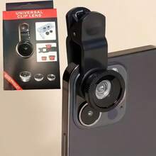 Phone Camera Lens 3-In-1 Clip-On Phone Camera Lens Kit, Including 180° Fisheye, 0.65X Wide Angle, 10X Macro Lenses, Freely Switch Shooting Modes, Magnify Details, Easily Capture Professional-Grade Photos Mother's Day Spring - Mobile Phone Auxiliary Camera Lens - View 5
