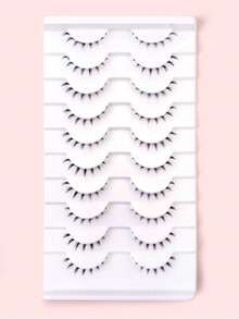 5 Pairs Elongated Lower Eyelash Extensions - Black - View 1