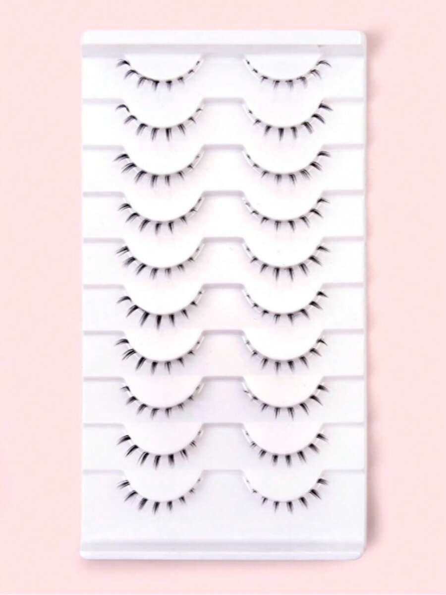 5 Pairs Elongated Lower Eyelash Extensions - Black - View 1