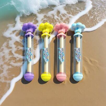 Adorable Mushroom Shaped Pull-Out Water Gun, Children's Outdoor Water Play For Summer, Beach Vacation, Pool Party, Parent-Child Interactive Water Fight Game, Birthday Gift, Holiday Souvenir