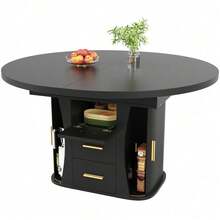 Dining Tables - Black + MDF - View 9