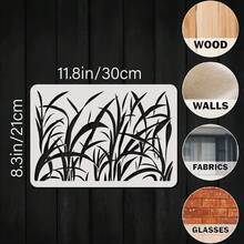 Cỏ và lá cây có thể tái sử dụng, thích hợp cho nghệ thuật trang trí tường DIY, làm sổ lưu niệm và ép ảnh - Chất liệu nhựa PET bền, dễ sử dụng, kích thước 11,7 inch x 8,3 inch. - A - Xem 7