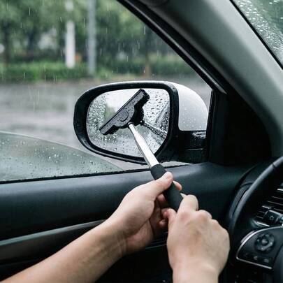 Retractable Blade Custom Stainless Steel Car Rearview Mirror Wiper For Window Cleaning And Daily Defogging