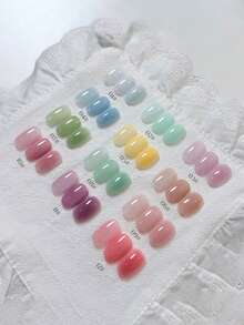 Miss Leia 1-12 15ml Spring/Summer Nails Jelly Dopamine Dream Island Gel Nail Polish, Whitening And Versatile Macaron Nail Polish, Colors Gel Clear Coat, Beginner Nail Art, UV LED Curing, Soakable Semi-Permanent, Suitable For Beauty Salon Nail Salon Sets, DIY, Home, Holiday Gifts For Women, Nail Art Supplies - Multicolor - View 3