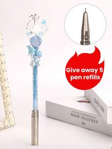 1 chiếc bút bi hình mèo mặt trăng trong vườn hoa, hình hoạt hình 3D dễ thương, khô nhanh, chất lượng cao, thích hợp cho học sinh, thi cử, quà sinh nhật cho trẻ em, bút hình mèo đáng yêu, quà tặng sinh nhật cho trẻ em, đồ dùng học tập. - A - Xem 11