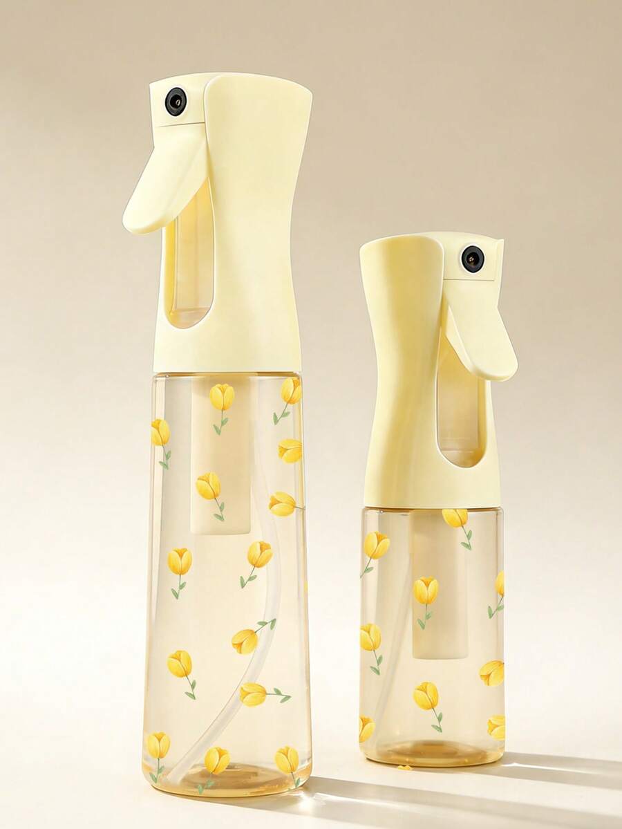 Bình xịt phun sương tự động áp suất cao 200ml/300ml, bình xịt phun sương mịn đa chức năng, thích hợp cho du lịch, công tác, tẩy trang, xịt tóc tái sử dụng, phun sương liên tục, tạo kiểu tóc, vệ sinh, chăm sóc cây cảnh, dưỡng ẩm da mặt, chai PET trong suốt họa tiết hoa tulip vàng, bình xịt du lịch có thể nạp lại. - Nhiều màu - Xem 1