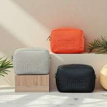 1 Piece Faux Leather Shoulder Bag With Embossed LOLA Letters, Adjustable Shoulder Strap, Zipper Closure, Available In Multiple Colors, Year-Round Model, Versatile For Commuting, Shopping, And Campus Use, Affordable Women's Shoulder Bag. - 灰色 - 查看 5