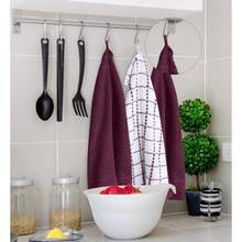 Utopia Toallas - Paquete de 12 toallas de cocina 15 x 25 pulgadas 100% algodón hilado en anillo plato de lino súper suave y absorbente juego de toallas de té y bar color burdeos - Borgoa - Ver 7