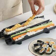 1PC Upgraded Sushi Bazooka Maker - Easy DIY Sushi Roller Machine, Portable Rice Cylinder Mold For Perfect Rolls, Creative Kitchen Gadget For Homemade Japanese Sushi, Professional Sushi Making Kit - 黑色 - 查看 3