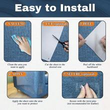 Anti-Cat Scratch Sofa Protector - Prevents Cats From Scratching Sofa, Soft Transparent Plastic Sofa Cover, Single-Sided Sticky Tape For Training, Easy To Install - 45*300cm - View 12