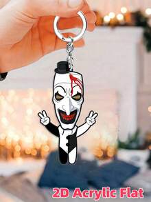 Cute Cartoon Acrylic Round Keychain - Customized Transparent Round Keychain, Perfect Gift For Birthday, Christmas, Party And Collection For Friends And Family - Multicolor - View 12