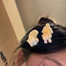 2pcs Cute Sweet Mini Orange Cat Hair Clips For Women, Side Bangs & Flyaway Hair Clips,Summer,Holiday,Travel - Multicolor - View 2
