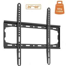 1个超薄电视壁挂支架，适用于26-60英寸电视 - 隐蔽式设计，最大承重50公斤（110磅），VESA 400x400毫米 - 安全稳固地安装您的电视，带来震撼的观看体验 - 黑色 - 查看 4
