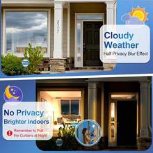 1 Roll One Way Clear Window Film Privacy: Heat Reflective Mirror Window Film For Glass Windows Daytime Anti Glare With Adhesive, UV Window Tint Film Sun Blocker For Home Office - Blue Silver - View 6