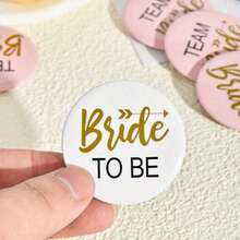 12pcs Bridal Party Badges, Wedding Decor Props, Bridesmaid Gifts - Pink Suit - View 5