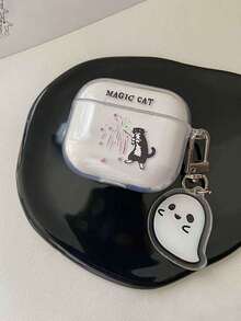 1pc Cat Firework Earphone Case + Pendant, Compatible With Apple 1/2/3/4, Pro/Pro2 Bluetooth Earphone Protective Case - Multicolor - View 9