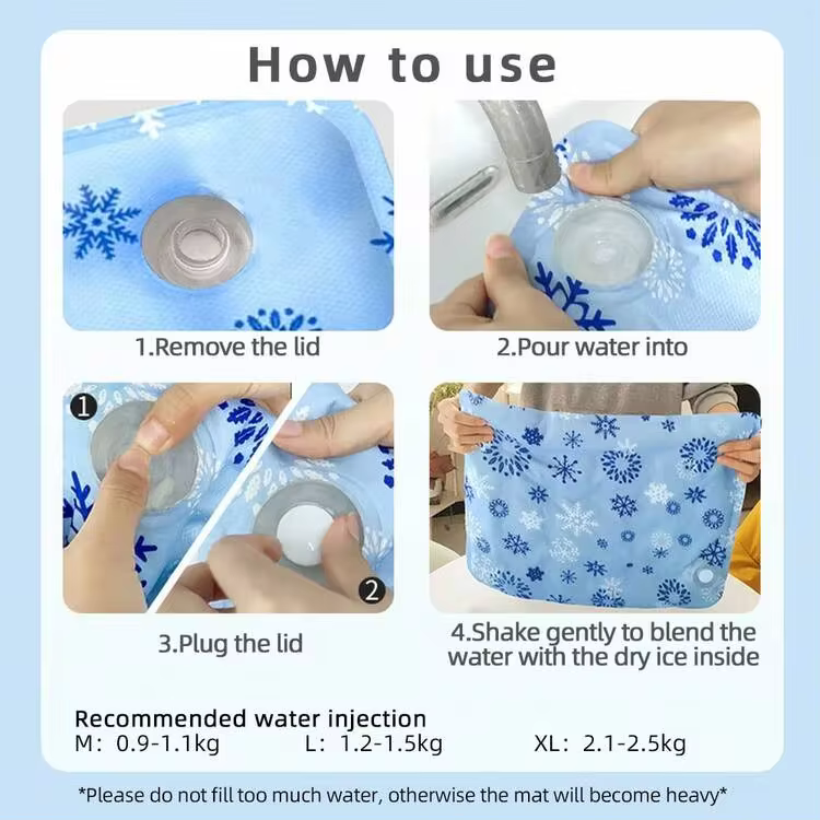 1片装宠物降温垫，注水式设计，夏季宠物降温垫，适合中小型犬猫睡眠休息，添加干冰粉增强降温效果，多种颜色可选 - 彩色 - 查看 10