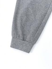 女款春夏秋冬純色圓領長袖寬鬆運動衫與長褲休閒兩件套，字母印花設計，女款長袖運動套裝，學院風春夏新款運動兩件套，飄逸時尚，柔軟透氣長袖兩件套，女款圖案，夏季套裝，K-Pop女款運動衫，女款冬季服飾兩件套，上衣，夏季，長褲，女款大尺碼運動服，夏季，曲線服飾，度假，辦公/居家/戶外運動/復古風/極簡主義，趣味設計 - 花灰 - 查看 10
