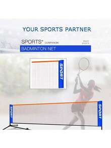 Red de bádminton portátil (excluyendo el soporte de la red), fácil de instalar, tamaño estándar, adecuada para tenis, entrenamiento de pickleball, deportes en interiores y exteriores - Negro - Ver 5