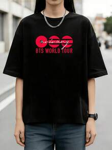 ARIRANG - Red And White -  World Tour 2026 Classic T-Shirt - 黑色 - 查看 6