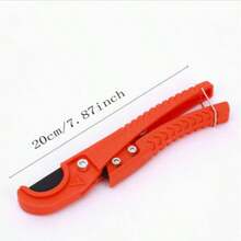 1pc 0-32mm Pipe Cutter, Ratchet Style PVC Pipe Cutting Tool - Durable Plastic PEX Cutter With Adjustable Tension Screw And Metal Clamp, For Precise Cutting And Pipe Maintenance | Functional Tool Design | Durable Plastic Body - A-orange - View 3