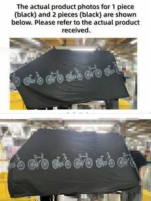1件牛津布防曬防塵防水電動單車、摩托車、自行車、汽車車罩 / 全天候自行車罩 - 重型EVA，適用於電動自行車和自行車、摩托車，防紫外線和防霜，可調節扣帶，白色和黑色自行車設計，不含自行車收納袋，防水自行車罩適用於家用自行車、摩托車和電動單車防塵防雨，也適用於戶外騎行自行車和人員防曬防雨 - 彩色 - 查看 11