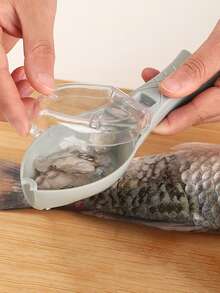 手动鱼鳞刮刀带盖，鱼鳞去除工具，创意鱼形厨房刮刀，保护双手 - 查看 3