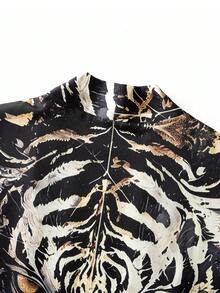 Áo choàng hổ đen kiểu Trung Quốc, áo khoác kimono mùa hè dáng rộng nhẹ dành cho nam. - màu đen - Xem 6