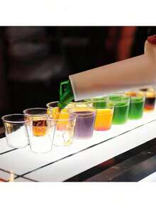 Ly sâm panh trong suốt tái sử dụng 1oz, ly rượu vang, ly cocktail, ly chúc mừng đám cưới, thích hợp cho năm mới, Giáng sinh, tiệc tùng, đám cưới, sinh nhật, Ngày lễ tình nhân, tựu trường và các sự kiện lớn khác. - Xem 7