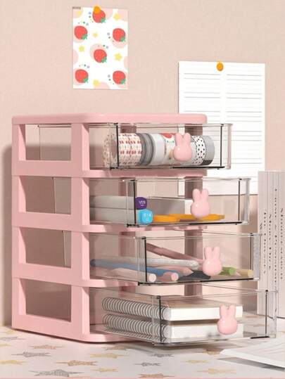 Ipc Stationery Make-Up, Desk Storage Box,Student Desk Drawer Box, Pen Container CuteOffice Child Hair Accessories Shelf FinishingBox, (The Size Of This Product Is Measured ByHand, Which May Be Deviated From 0.3 MmTo 0.5 Mm.) Caution If You Mind Back ToSchool