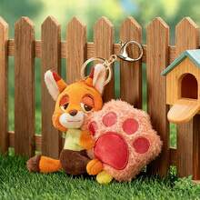 Miniso Zootopia Flocked Doll Charm - Official Zootopia IP, Nick & Judy & Clawhauser & Flash Styles, Delicate Flocked Texture, Beaded & Pom-Pom Decoration, Bag Charm / Key Chain / Portable Accessory (1 PC) - Multicolor - View 6
