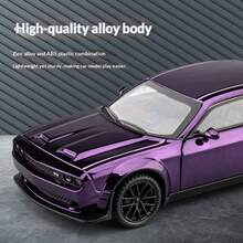 1pc 1:32 Scale Collector Grade High-Quality Electroplated High-Detail Alloy Die-Cast And Rubber Hellcat Style Muscle Car Model, Modern American Muscle Car Style, Suitable For 14 Years And Above, Car Enthusiast Collection, Birthday, Holiday Gift And Home Decor - Multicolor - View 2