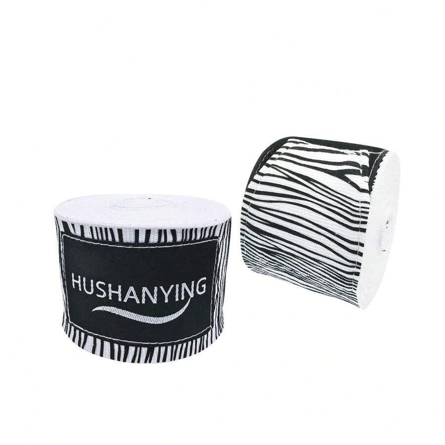 Zebra Print Boxing Wraps, Semi-Elastic Wraps - Muay Thai, Taekwondo Wrist Support