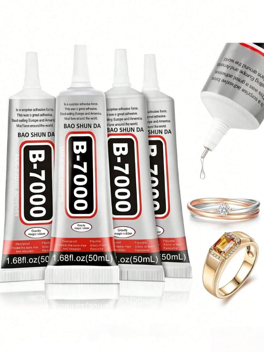 Keo dán đá giả kim cương B-7000, 50ml/110ml (3.7 fl oz), trong suốt. Keo dán trang sức siêu bền B-7000, keo công nghiệp trong suốt, dùng cho vải, điện thoại di động, làm trang sức, đá quý, đá, gỗ, thủy tinh, v.v. - B7000 - Xem 1