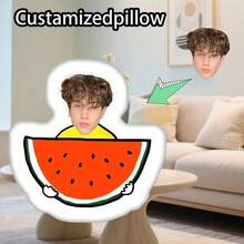 Customized Photo Hand Print Throw Pillow - Funny Gag Gift, Realistic 3D Printed Face Design, Soft Plush Fabric, Perfect Personalized Gift For Her - Template 9 - View 8