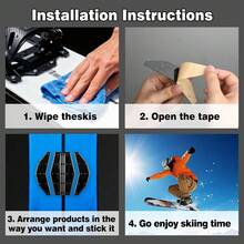 1 Piece Clear 3D Anti Slip Grip Snowboard Stomp Pad TPU Cold Resistant Adhesive For Enhanced Traction Ski Skateboard Control Outdoor Winter Sports Board Graphics Visible - Clear. Black - View 6