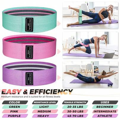 Dây tập yoga định hình vòng ba, dây kháng lực tập luyện sức mạnh vòng ba, thích hợp cho chạy bộ, tập luyện và chăm sóc sức khỏe.